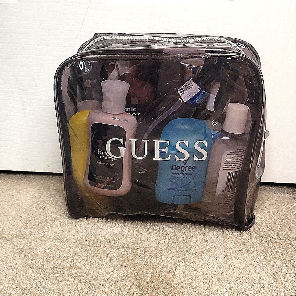 GUESS toiletry/makeup/ accessories case 8x8x4.